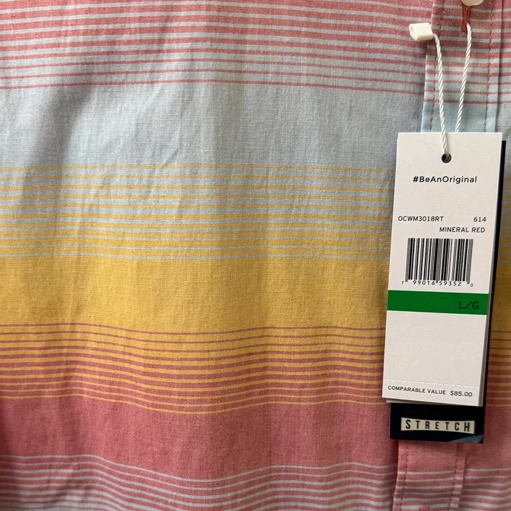 Original Penguin Men's Multicolor Striped Button Down Shirt - Picture 3 of 4